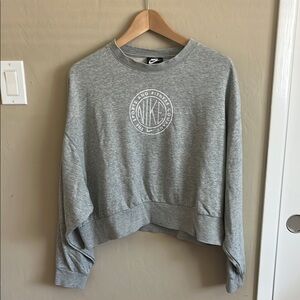 Nike Gray Cropped Sweatshirt Size Small